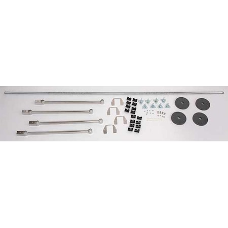 Metro Stationary End Unit Kit, 86 in, Steel TTE24C