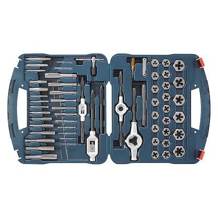 Vermont American Tap and Die Set, 5/16 to 3/4 In, 58 pc BTD58S