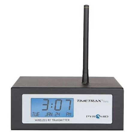 Pyramid 14" RF Transmitter Desktop Clock, Black 9T1WI