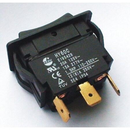 Power First Rocker Switch, SPDT, 3 Connections, Switch Function: On/On ...