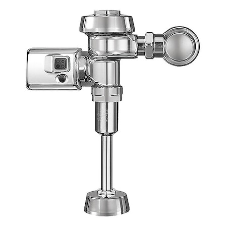 Sloan Urinal Automatic Flush Valve, 0.5 gpf gpf, Polished Chrome, 3/4 in, 3/4 in Spud Coupling SLOAN 186-0.5  DFB SMO