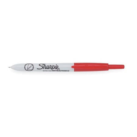 Sharpie Permanent Marker, Red, Ultra Fine Tip, Capped, 12 PK 1735791