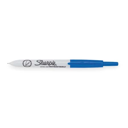 Sharpie Permanent Marker, Blue, Ultra Fine Tip, Capped, 12 PK 1735792