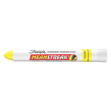 Sharpie Mean StreakMarking Stick, Yellow, Bullet Tip, Capped, 12 PK 85005