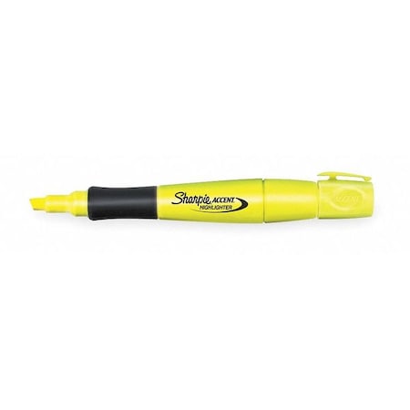 Sharpie Highlighter, Grip, Ylw, Chisel, PK12 21825