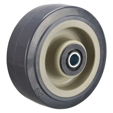 Zoro Select Caster Wheel, 5 in., 750 lb., Tan Core P-UP-050X020/050R-AM