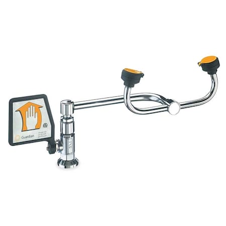 Guardian Equipment Plumbed Eyewash, Counter Mount, Plumbed, 8 1/4 in H., 17 5/12 in W G1806LH