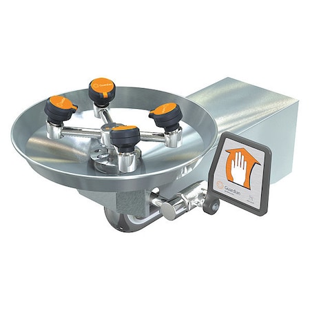 Guardian Equipment Plumbed Eyewash, Wall Mount, Plumbed, 8 5/6 in H., 11 1/6 in W GBF1724