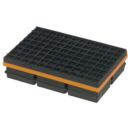 MASON Vibration Isolation Pad, 4x4x1 1/4 In 2LVP1