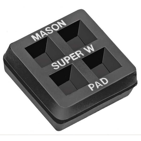 MASON Vibration Iso Pad, 2x2x3/4 In, PK2 2LVR4