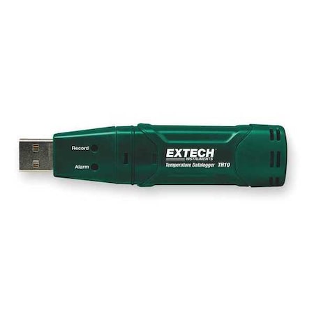 Extech Data Logger, Temperature, -40 to 158 F, USB TH10
