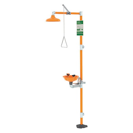 Guardian Equipment Drench Shower with Face/Eyewash, Plastic G1950P