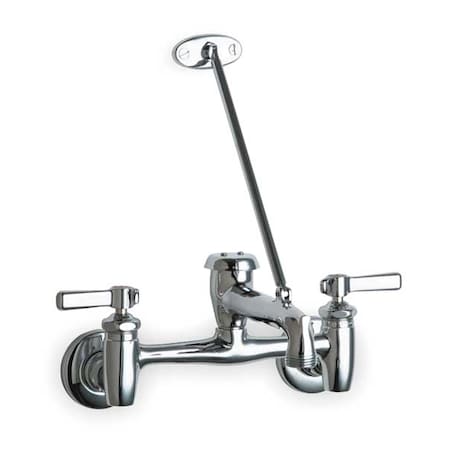 Chicago Faucet Faucet, Lever, 1/2" FNPT, 2, Cast Brass, Yes 897-CP