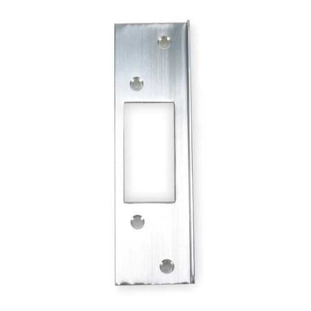 Zoro Select Door Latch Guard, Aluminum, Aluminum, 6"L x 1-3/4"W 2MDH5