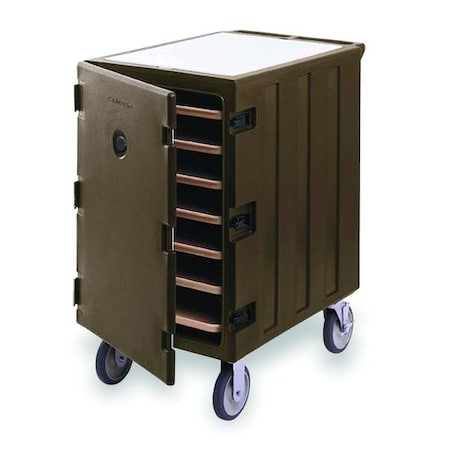 Cambro Food Delivery Cart, Trays, Brown, Cap 7 EA1826LTC3131