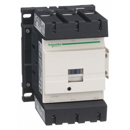 Square D IEC Magnetic Contactor, 1NC/1NO, 120V AC, 3 P, Non-Reversing, Screw Clamp LC1D150G7