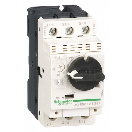 Square D Manual Motor Starter, Not Applicable, 3 P, 3 Phase, Selector Switch, 32 A GV2P32