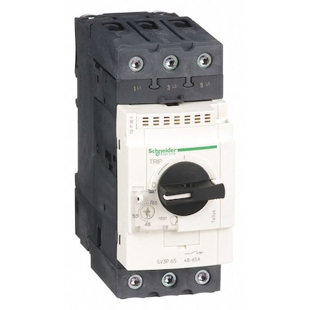 Square D Manual Motor Starter, Not Applicable, 3 P, 3 Phase, Selector Switch, 65 A GV3P65