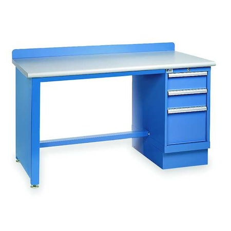 Lista Workbenches, Laminate, 72" W, 35-1/4" Height, 1000 lb., Panel/Pedestal XSTB23-72PT/BB
