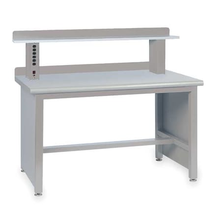 Lista Workbench, Laminate, 60 in W, 35 1/4 in Height, 1,000 lb, Panel XSTB11-60PT/LG-IRS