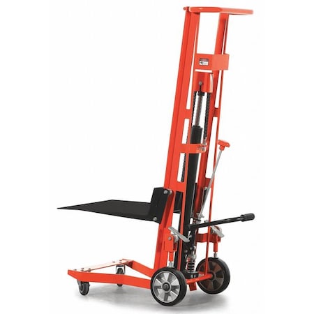Dayton Modular Powered-Lift/Manual-Push Platform Lift Truck with Workbench, Powered/Manual 2MPU8