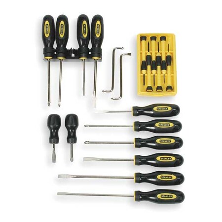 Stanley Screwdriver Set, Slotted/Phillips, 20 Pc 60-220