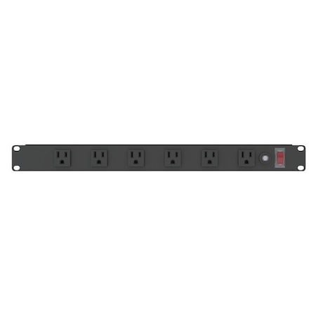 Power First Power Strip, Surge, 5-15R, 15 ft., Black 2MV42 | Zoro