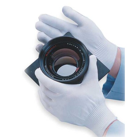 Pip Inspection Gloves, White, Nylon, L, PK12 40-750/L