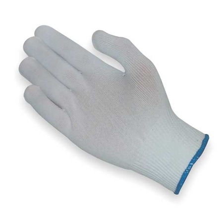 Pip Glove Liners, Nylon, 8-2/3" Length, Light, White, Size XL , 12 PK 40-730/XL