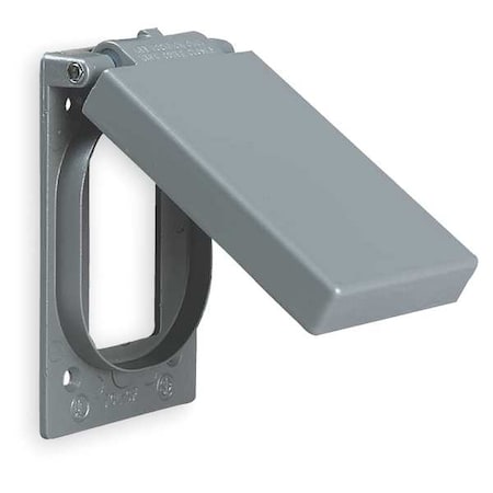 Hubbell Killark Weatherproof Cover, 1 Gang, Aluminum, Duplex Receptacle Cover Type FCL-GF