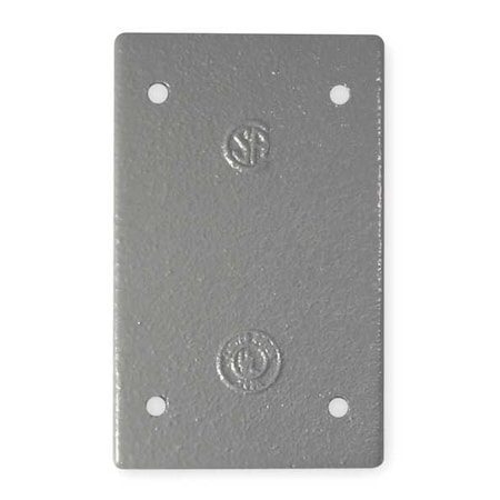 Hubbell Killark Weatherproof Cover, 1 Gang, Iron, Blank Cover Type FSBCM