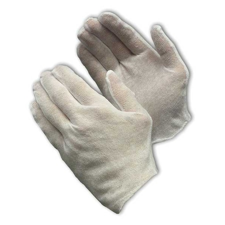 Pip Inspection Gloves, Cotton, 8-1/2" Length, Light, White, Size One Size Fits Most , 12 PK 97-501I