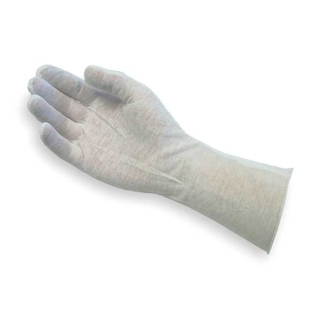 Pip Reversible Inspection Gloves, Cotton, 14" Length, Light, White, Size Men's , 12 PK 97-500/14