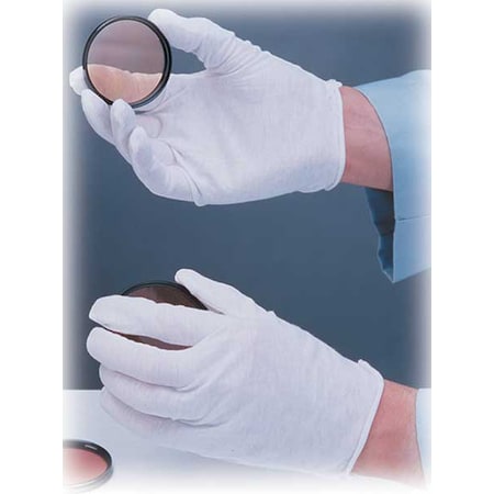 Pip Reversible Inspection Gloves, Cotton, 8-1/2" Length, Medium, White, Size Women's L , 12 PK 97-521H