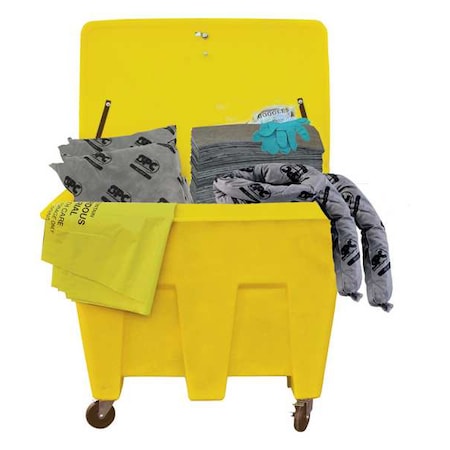 Brady Spill Kit, 134 gal Volume Absorbed per Kit, Chest, Yellow SKA-LT