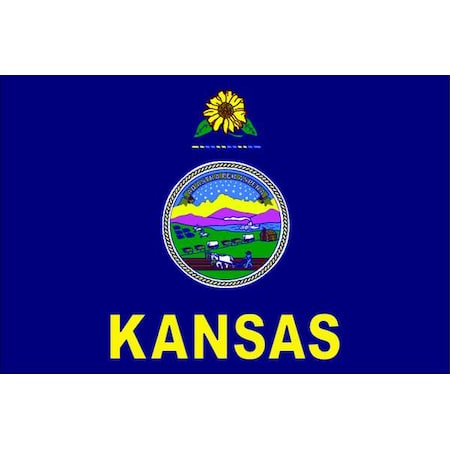Annin Flagmakers Kansas State Flag, 3x5 Ft 141860