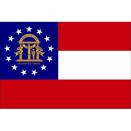 Annin Flagmakers Georgia State Flag, 3x5 Ft 141162