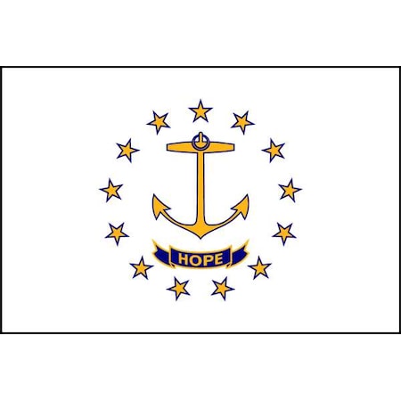 Annin Flagmakers Rhode Island State Flag, 3x5 Ft 144760
