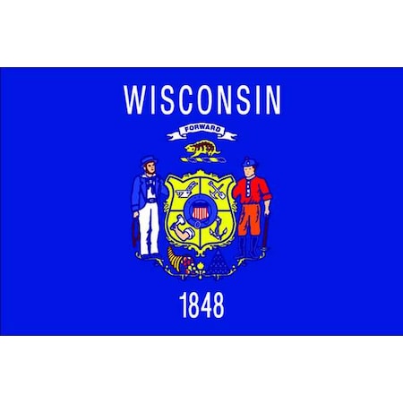 Annin Flagmakers Wisconsin State Flag, 3x5 Ft 145960