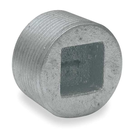 Hubbell Killark Haz Loc Plug, 1-1/4 in, Threaded, Iron, PVC Coated, Gray PLUG4