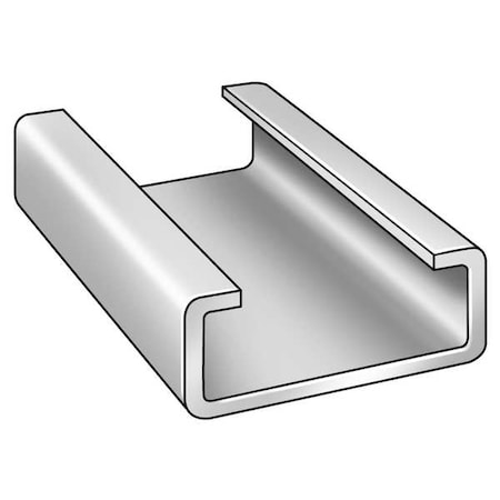 Zoro Select UHMW Polyethylene Polyethylene C-Channel, 120 in L, White 2NJE5