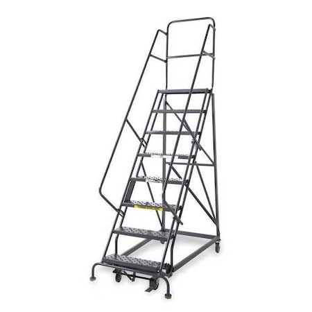 Tri-Arc 116 in H Steel Rolling Ladder, 8 Steps, 600 lb Load Capacity KDHD108246