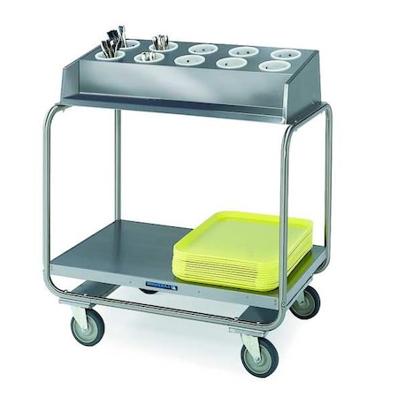 Lakeside Tray Cart; Stainless Steel, Fits (10) Flatware Cylinders, (130) Trays 213