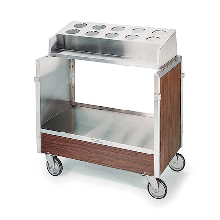 Lakeside Stainless Steel w/Laminate Tray N Silver Cart;(120) 16"x22" Trays 603GS