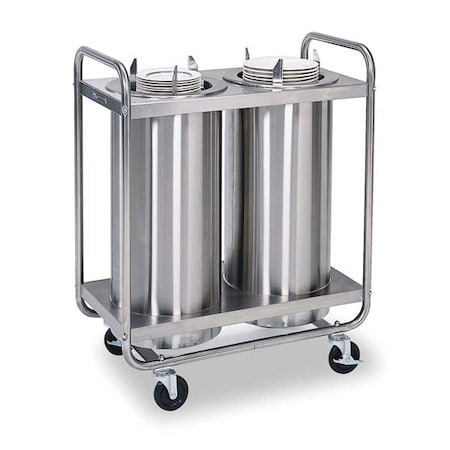 Lakeside Adjustable Heated 2-Stack Plate Dispenser; Fits Plates 6-1/2"-9-3/4" 777