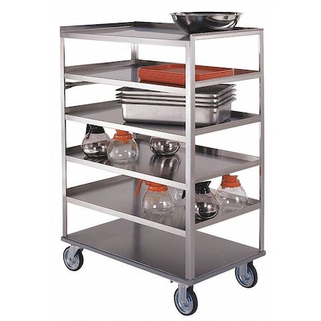 Lakeside Stainless 4-Shelf Cart; (3) Edges Up, 500 lb Capacity, 21"x50" 461