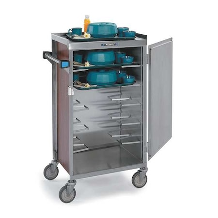 Lakeside Stainless Steel Exterior Enclosed Late 6-Tray Delivery Cart 654W