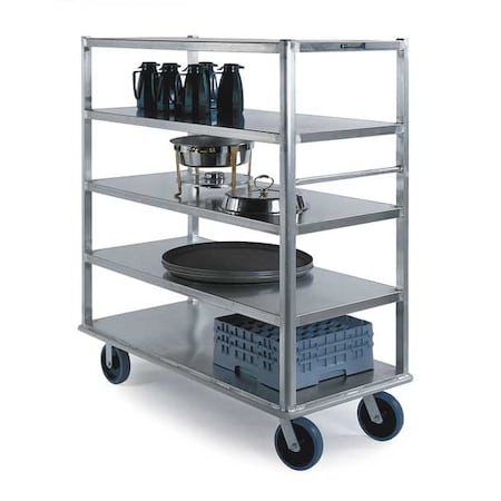 Lakeside Aluminum Queen Mary Banquet Cart - 5 Shelf, All Edges Down, 27"x73" 4567