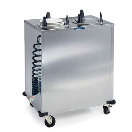 Lakeside Heated 2-Stack Plate Dispenser Cabinet; Fits Plates 8-1/4" to 9-1/8" 6209