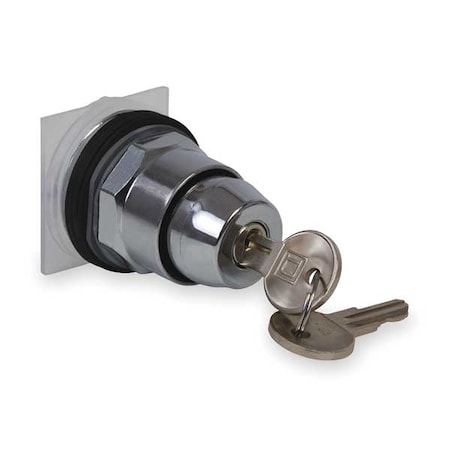 Schneider Electric Non-Illum Selector Swtch, 30mm, 3 Pos, Keyd 9001KS52K5